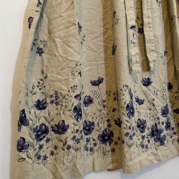 Vintage Linen Dress - Adjustable Size L - Picture 7 of 10